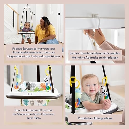 Graco Bumper Jumper™ Türhopser für Babys, ab ca. 6 bis 12 Monate (max. 12 kg), bunt, Up & Away
