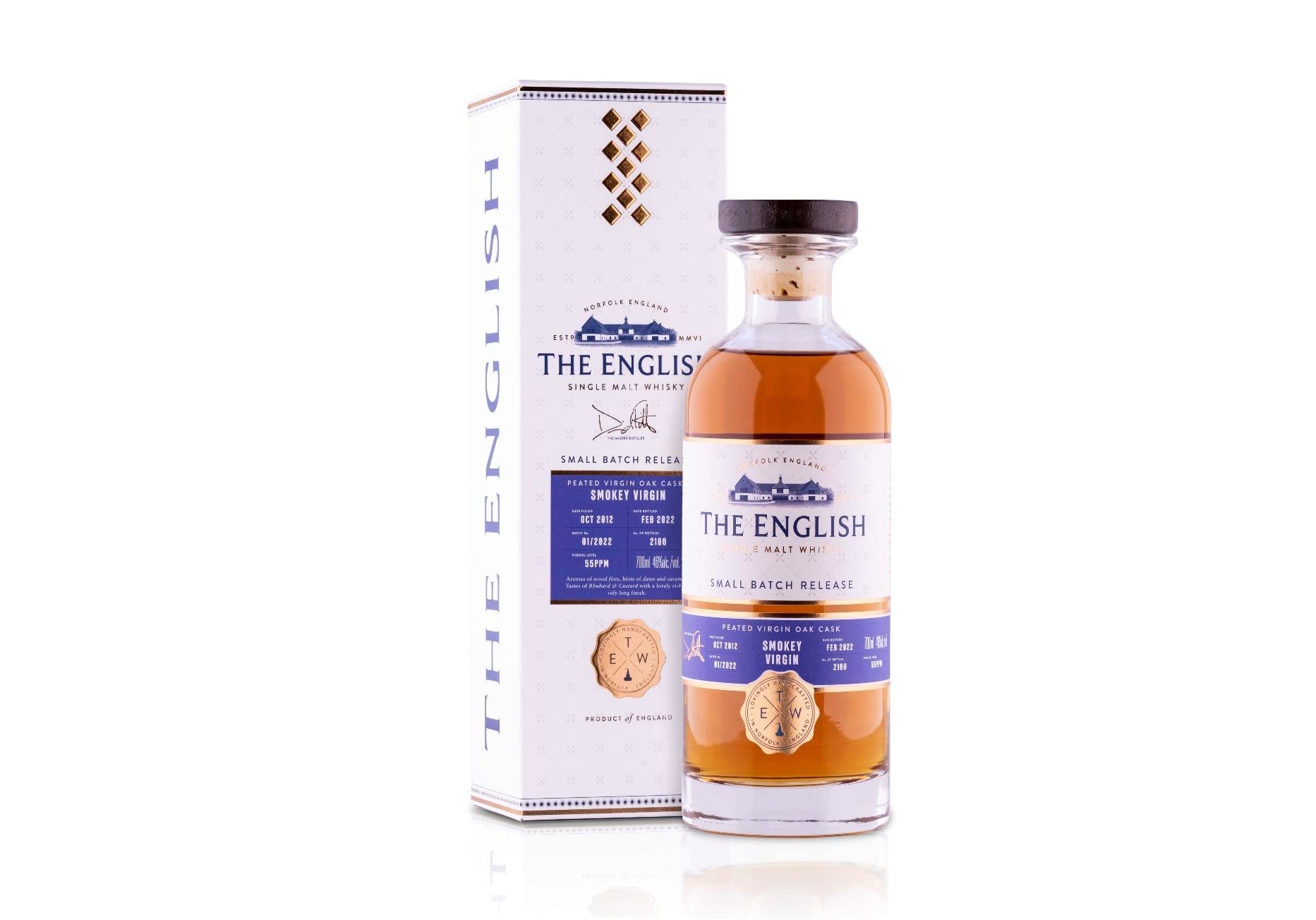The English | Smokey Virgin | Small Batch Single Malt Whisky, 70cl, 46% ABV
