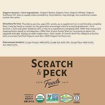 Scratch and Peck Feeds | Scratch + Corn for Chickens & Ducks | 10 lb Pouch