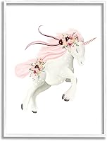 Vista 9 de Stupell Industries Arte giclée enmarcado de unicornio galope pastel por Studio Q