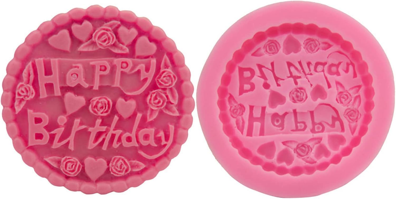 Fondant Molds 5 Pieces Happy Birthday Cake Mold DIY