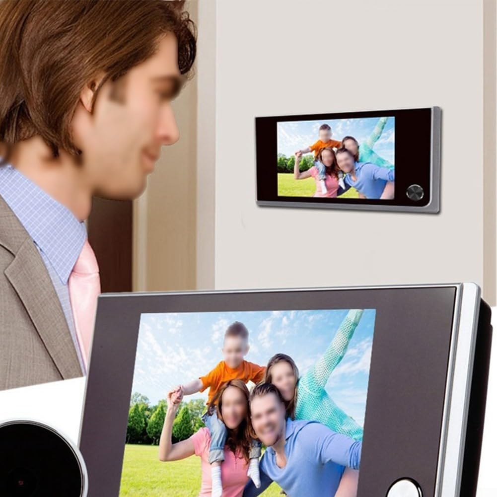 Telecamera Spioncino, Visualizzatore Digitale per Porta con Telecamera, con Schermo LCD da 3,5 Pollici, Telecamera di Sicurezza Wireless HD 720P per la Sicurezza Domestica