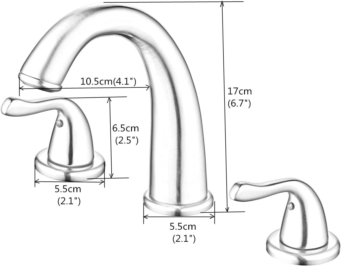 Blасk Frіdау 🔥 2-Handle 3 Holes Widespread Bathroom Sink Faucet, Bath Lavatory Vessel Faucet,Black, Beelee BL3052B