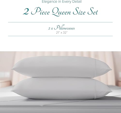 Vista 236 de Carressa Linen Juego de sábanas 100% de algodón egipcio, tamaño Queen, 6 piezas de 800 hilos de algodón egipcio, tamaño Queen, color blanco, suave