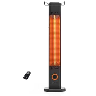 ThermoMate 1500W Electric Patio Heater, Black - Amazon product rated Grade A