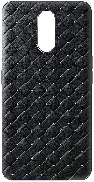 PHONETASTIC Back Case for Xiaomi Redmi 8A Grid Weaving Breathable Durable Light Shockproof case (Black) Flexible Soft TPU Matte Cover