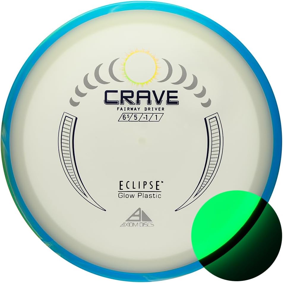 Axiom Discs Eclipse Glow 2.0 Crave Disc Golf Fairway Driver (Colors May Vary)