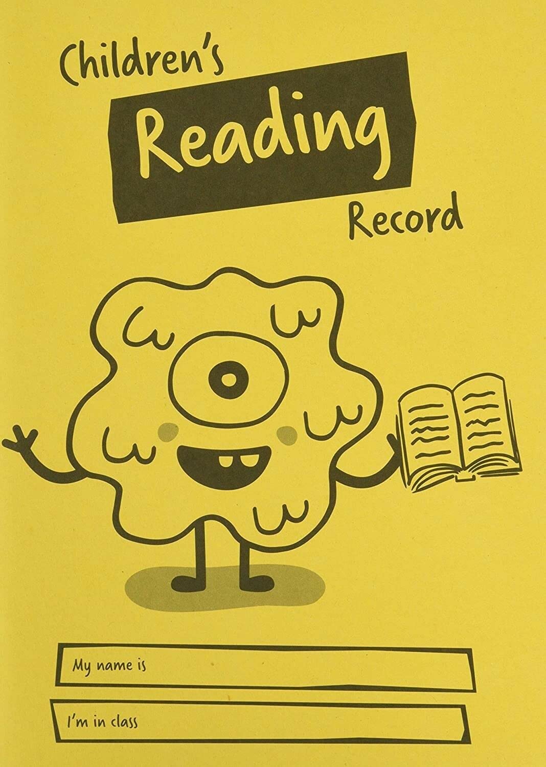 Range Wholesale A5 Children's Reading Record Book - Yellow Cover (Pack of 4) Ideal for Primary School.