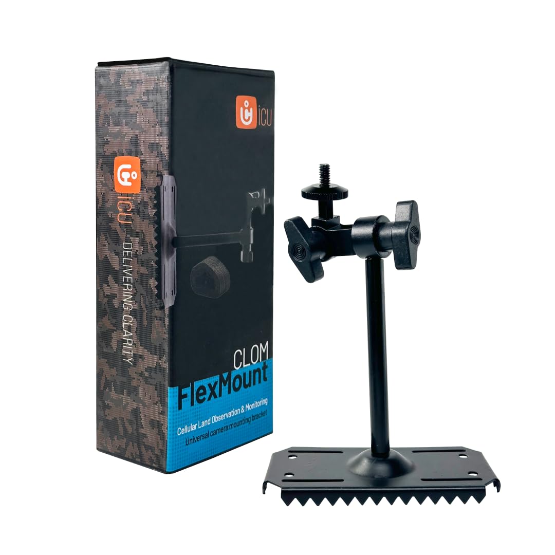 ICU CLOM FlexMount - Support pour caméras de surveillance, support universel flexible, filetage 1/4 pouce, compatible avec les caméras de surveillance et les panneaux solaires ICU CLOM SolarCell