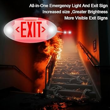 アクト II AKT LIGHTING Emergency Exit Light, Adjustable Two LED Head