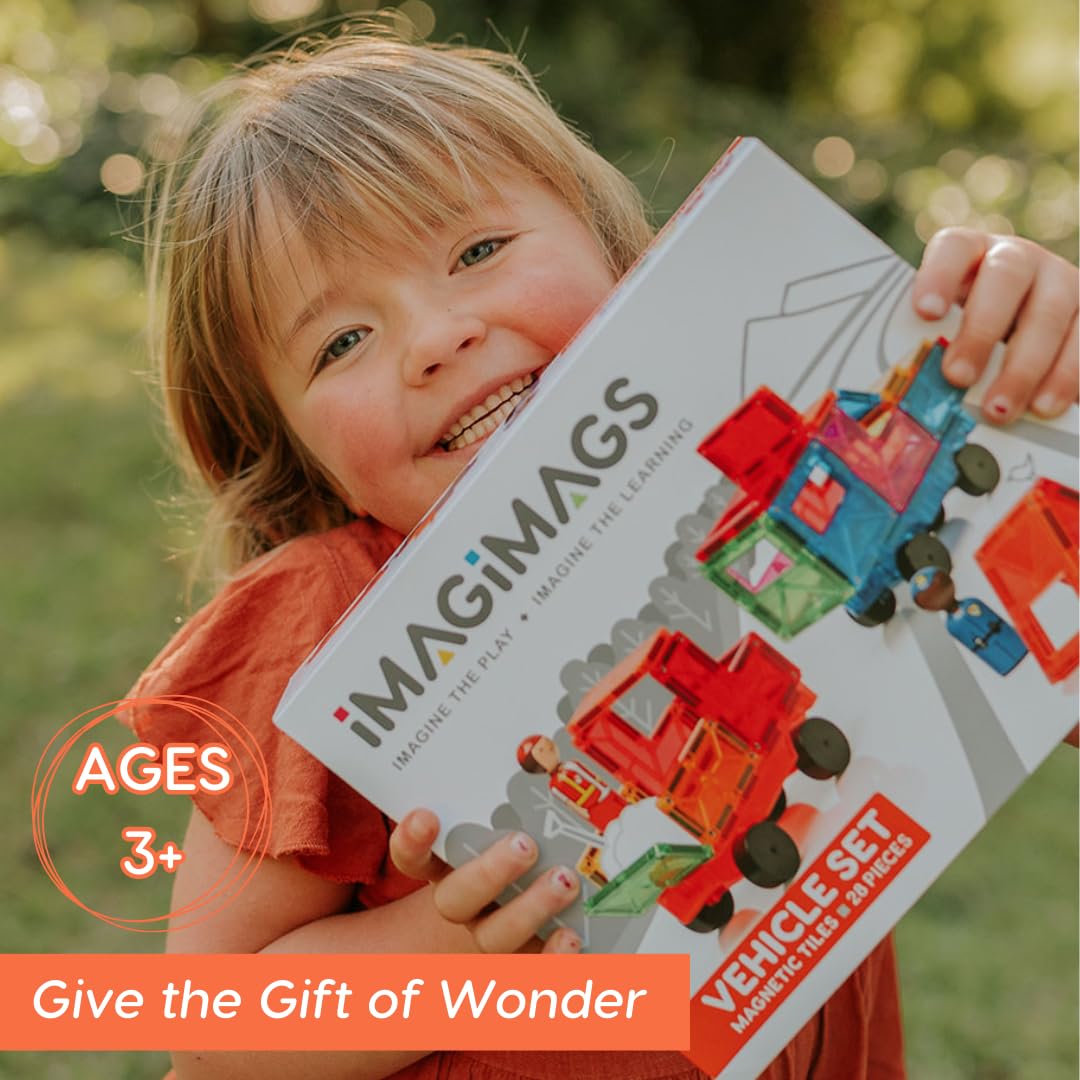Bloques de construcción magnéticos, juego de 28 piezas para niños y niñas, juguetes educativos, bloques de construcción de actividad para niños pequeños, menta, niños a partir de 3 años