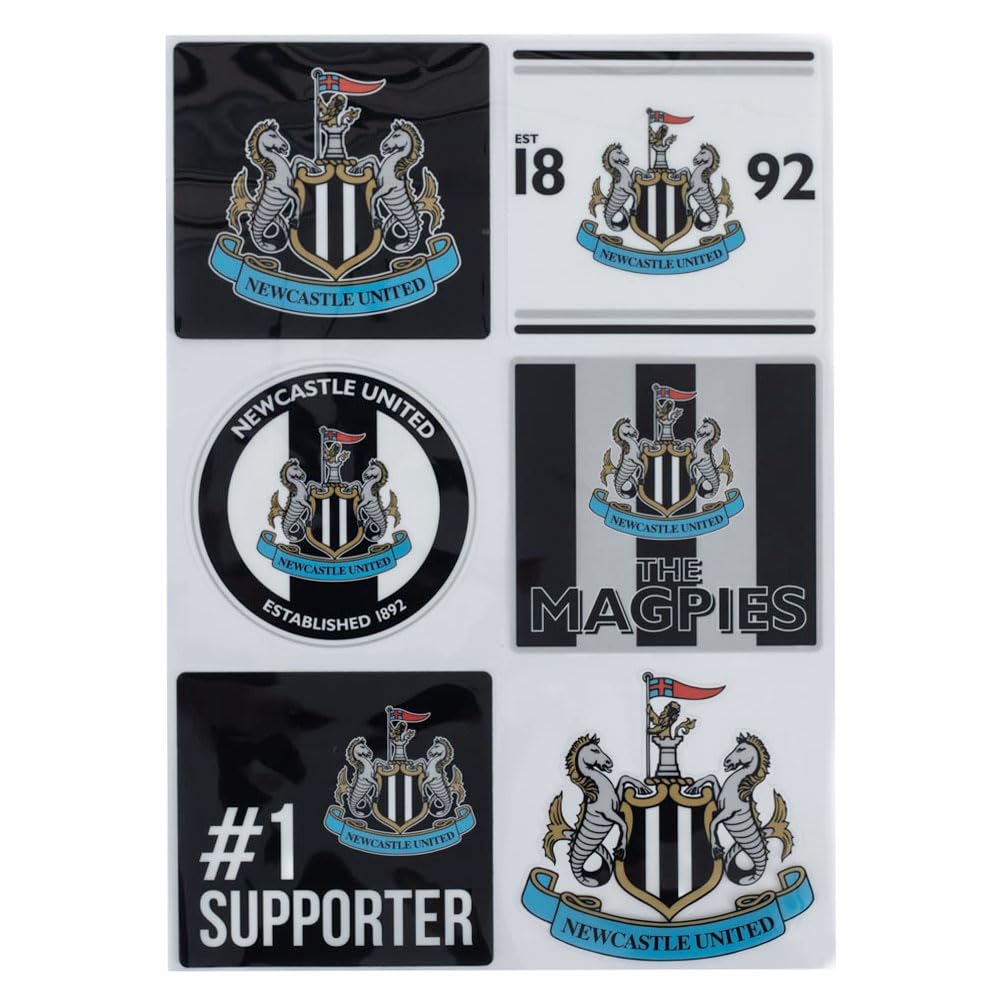 Newcastle United FC 6 Piece Multi Car Decal Set