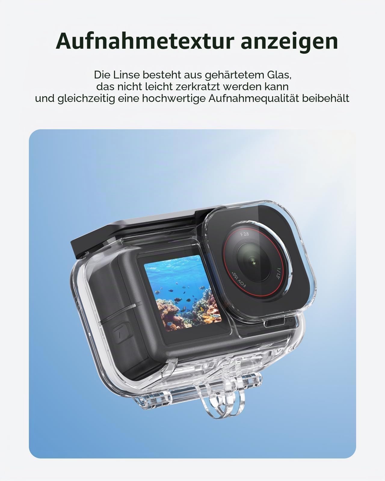 TELESIN wasserdichte Hülle Set für DJI Action 6, Unterwassergehäuse mit Schwimmender Selfie Stick & Schnellwechselhalterung, 60M/196FT Tauchgeeignet für Schnorcheln & Tauchen, Action 6 Zubehör