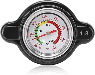 Aramox Kühlerdeckel Temperaturanzeige, Kühlerdeckel Motorrad, Kühlerdeckel Mit Temperaturanzeige Motorrad, Hochdruck Kühlerdeckel mit Temperaturanzeige 1,8 Bar 1638630001 Ersatz für CR250R
