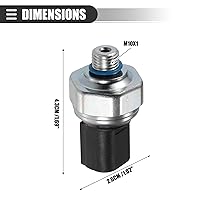 Vista 5 de Motoforti Válvula transductora de presión A/C, interruptor del sensor de presión, para BMW 128i 2008-2013, metal, negro