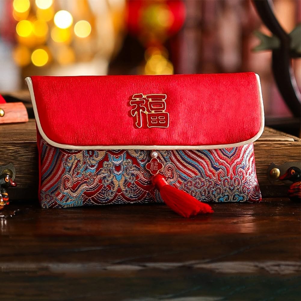 Buste Rosse di Seta Cinese Hong Bao per Capodanno Lunare Festa di Primavera
