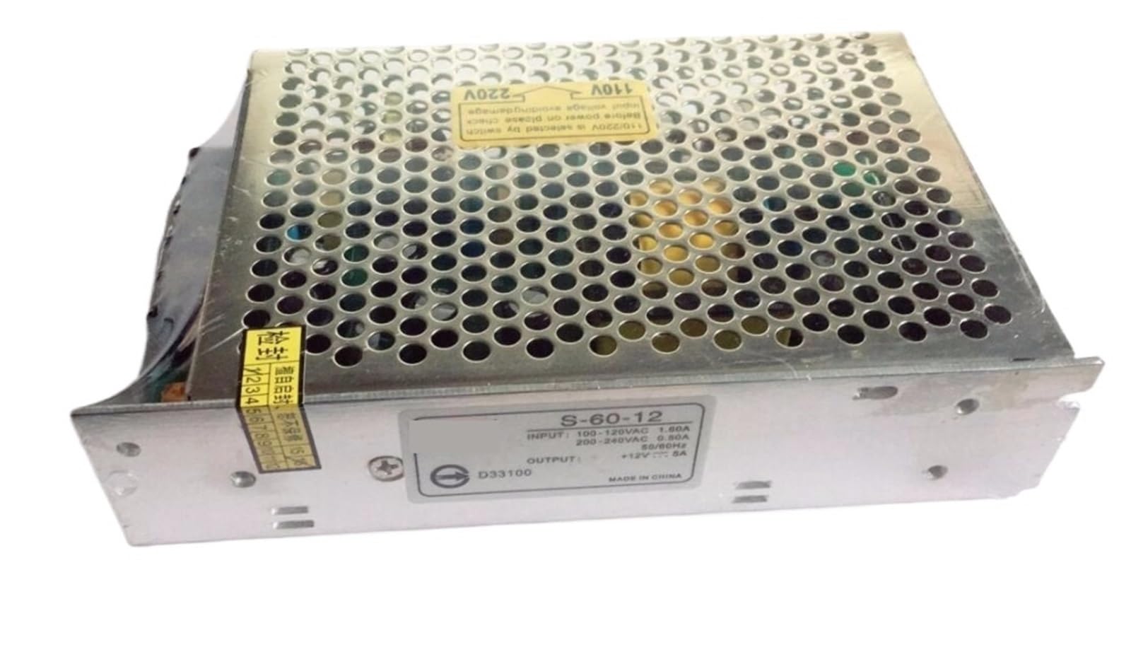 1 pz S-60-12 Alimentatore switching Alimentatore di monitoraggio di sicurezza 60W 12V