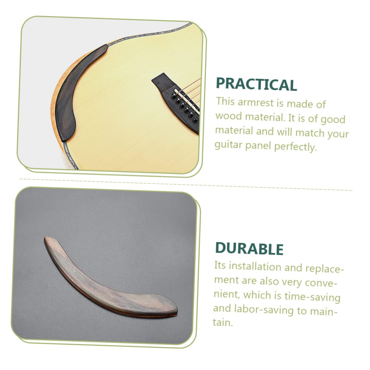 ibasenice 4kawałki Guitar Armrest Support z Drewna Trwały Uchwyt Rękę Do Gitary Akustycznej Łatwy Instalacji Ergonomiczny Design Do Doskonałej Gry Gitarze