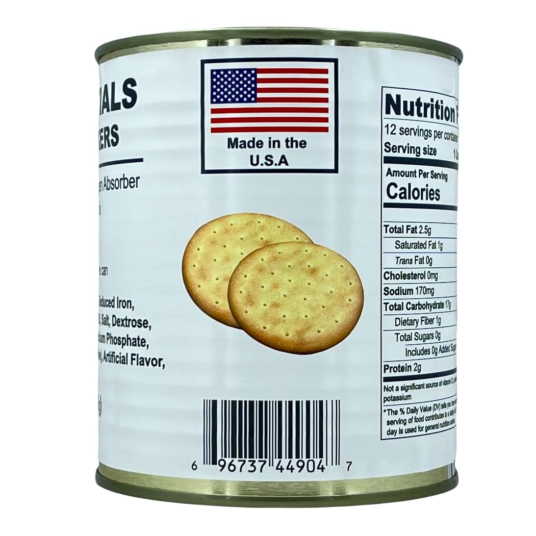 Future Essentials Sailor Pilot Bread Crackers 9.9 Oz per Can Ship’s Biscuit Ready to Eat Survival Food #2.5 Can (12 Servings Each) Pack of 1 Long-Term Emergency Storage Food 30-Year Shelf Life