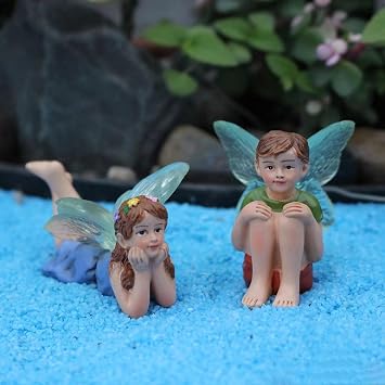 Fairy Garden Accessories, Miniature FairiesAngel Figurines Accessories for Micro Landscape, Flower Pot, Outdoor Decor, Cake Topper, Car Decor, Home Decor, Moss Plant, Bonsai, DIY, Gift