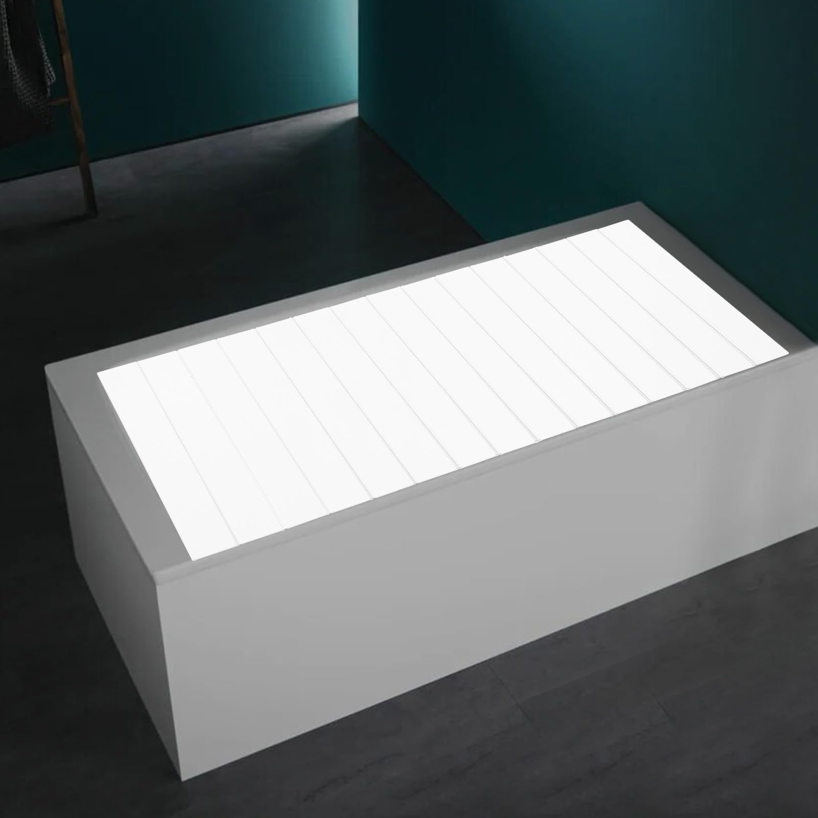 MINRS Badewannenabdeckung Faltbare Badewanne Brett Wasserdicht Staubdicht 160 x 70 x 0,65cm Isolierung PVC Badewannen Maximale Tragfähigkeit 5kg für Hause, Badezimmer, Spa, Weiß