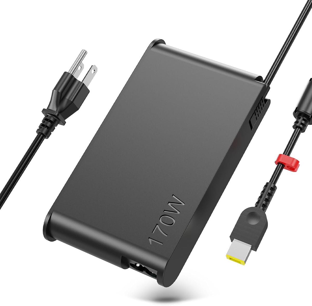 Cargador delgado de 170 W apto para Lenovo Legion Slim 5 5i Yoga Pro 9i Lenovo ThinkPad P1 P16 IdeaPad Pro 5 Lenovo LOQ ADL170SCC3A 4X20S56697-20V 8.5A Adaptador de CA Fuente de alimentación para computadora portátil