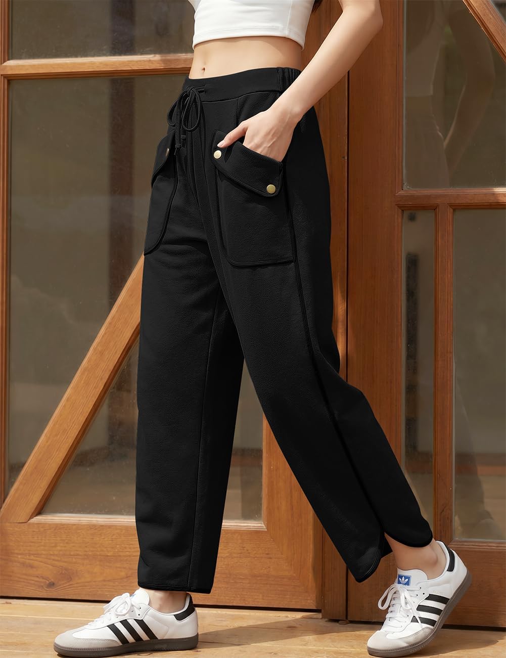 TARSE Barrel Sweatpants Women Wide Leg Pants Baggy Lounge Track Pants image 4