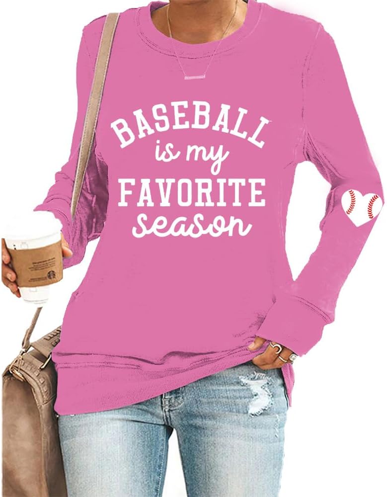 Baseball Is My Favorite Season Sweatshirt Baseball Sweatshirt Women Game Day Baseball Season Sweatshirt Funny