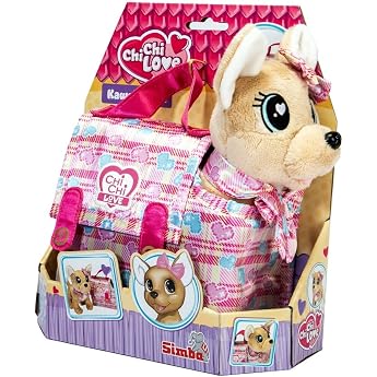 Simba Chi Chi Love Kawaii Pixel Chihuahua - Plush Dog with Pixel Heart Outfit and Carry Bag, Cute Cuddly Toy for Children, 20