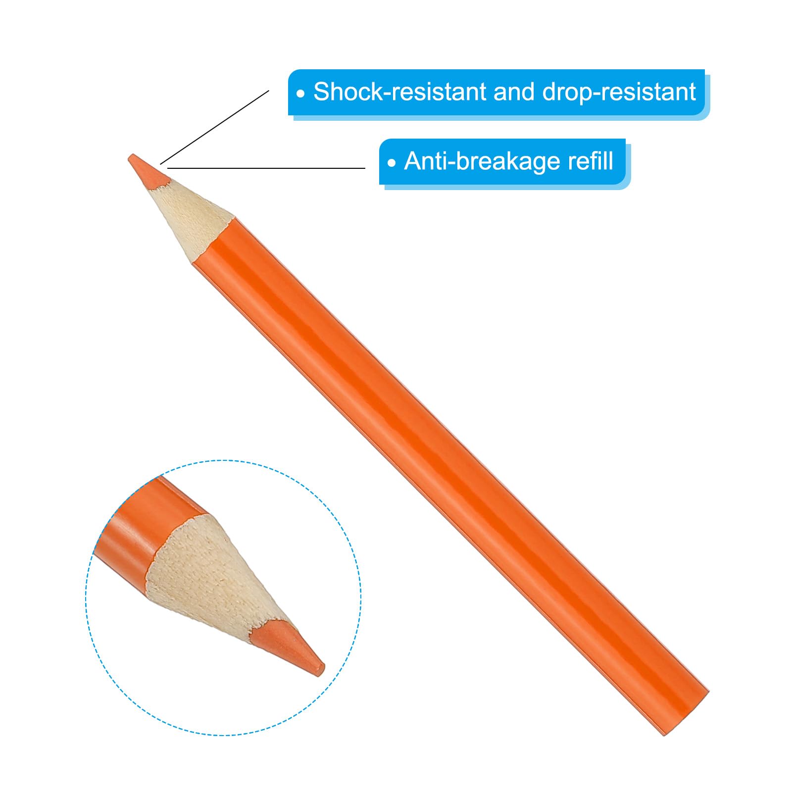 PATIKIL Orange Colored Pencils Set,48 Pcs Oil Color Pencils Wooden Coloring Drawing Pencil for Artists Art Painting - Image 4