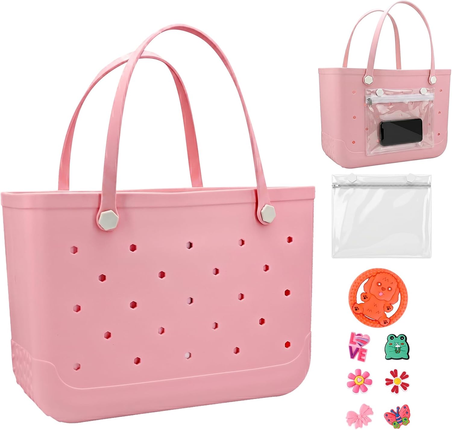 Large EVA Tote, Water Resistant, Sand Resistant Beach Bag for Women