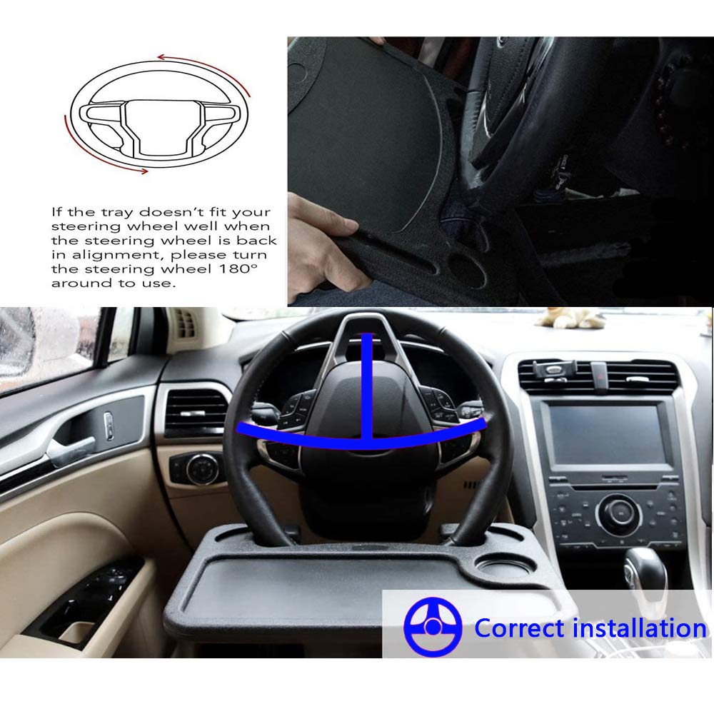 CYTGOUPER Plateau Volant Voiture - Table Repas/Bureau 43x29cm