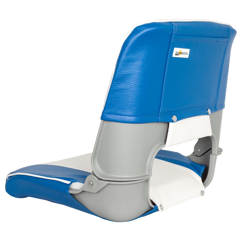 Oceansouth Siège de Bateau Pliant Skipper (Bleu/Blanc)