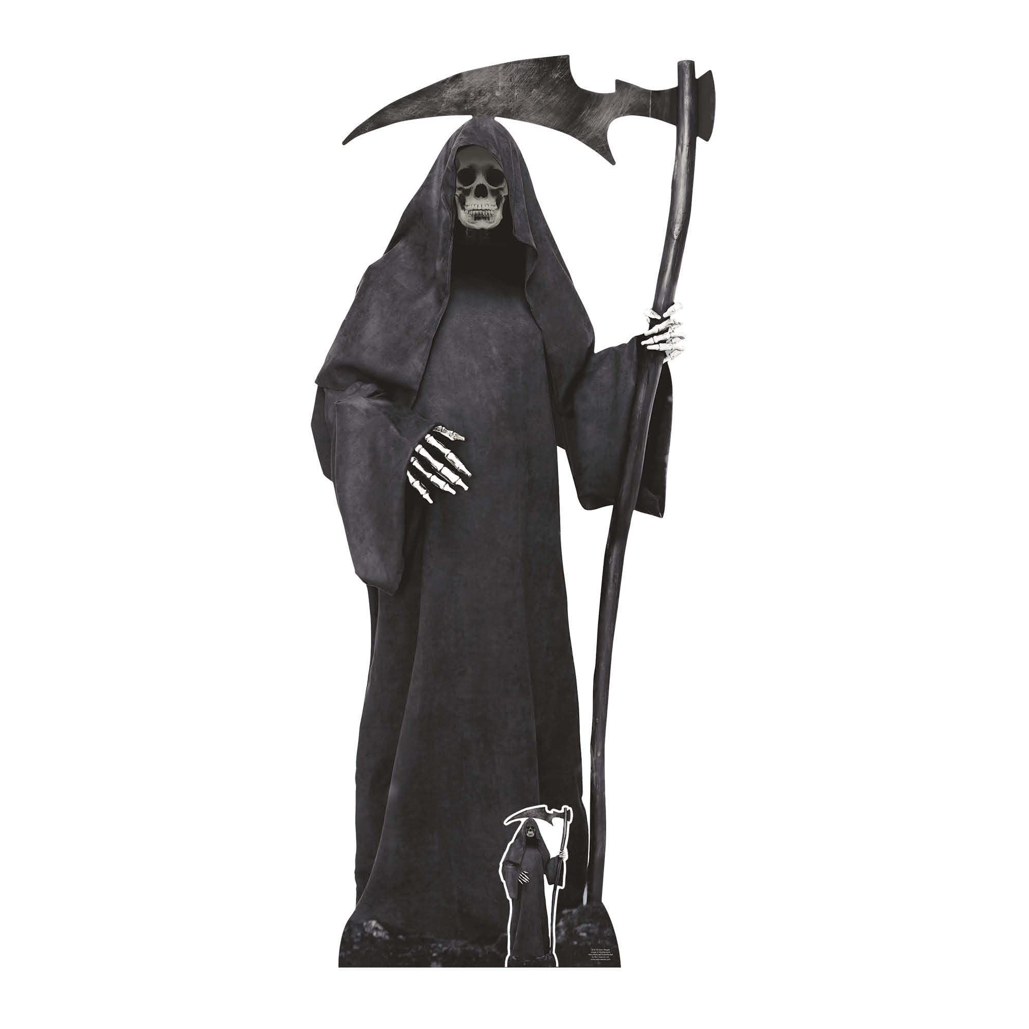 Grim Reaper Lifesize Cardboard Cutout with FREE Mini Standee Scary Halloween