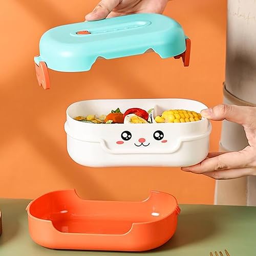 Miniatura 6 de Lonchera Bento para niños, contenedor de alimentos y aperitivos para niños y adultos, apta para lavavajillas y microondas, sin BPA y PVC, a prueba