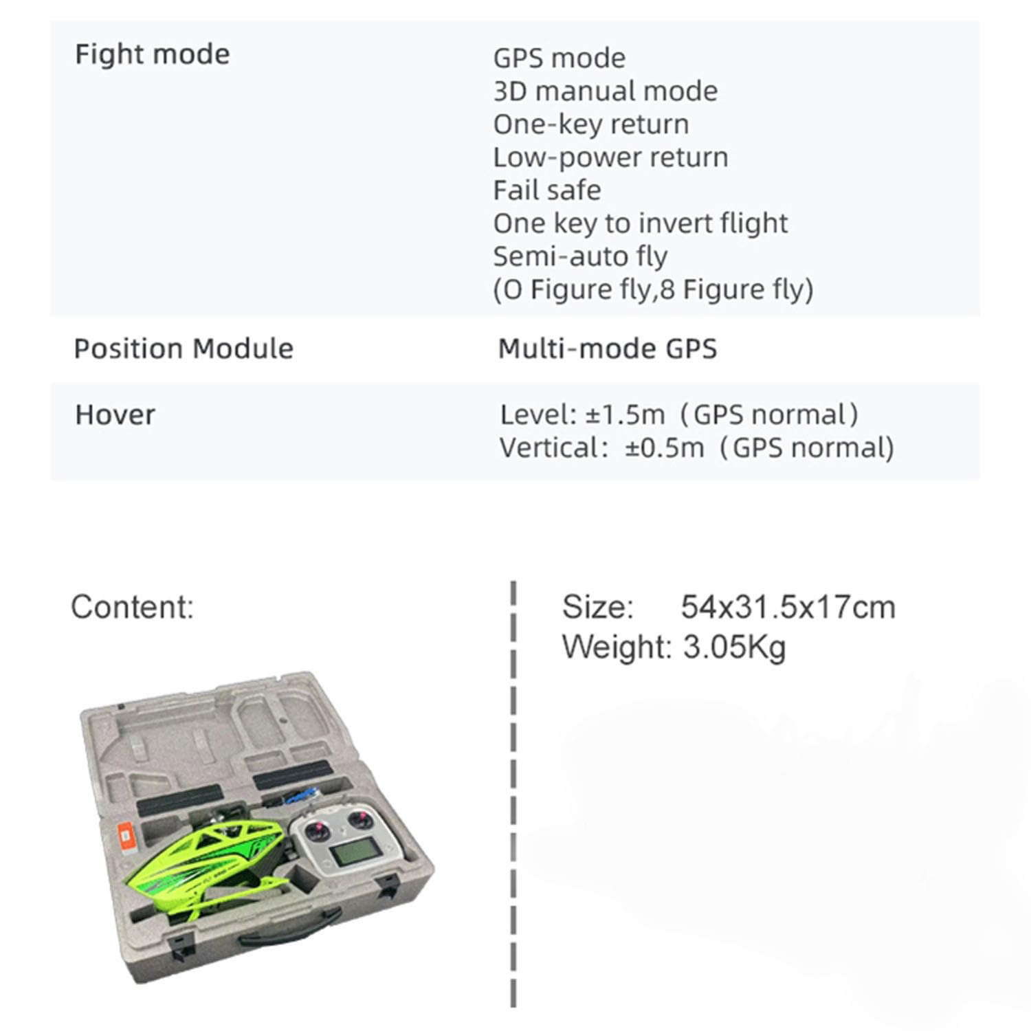 RTF FW450L V3 Helikopter Spielzeug RC Smart Drohne GPS Auto-Aerobatik EIN-Knopf-Rückkehr