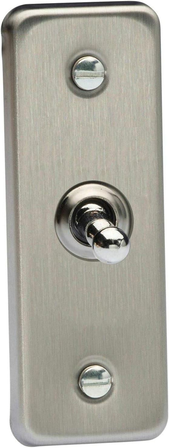 Varilight XSAT1 Architrave Toggle Switch Matt Chrome 10 Amp - 1 Gang 2 Way