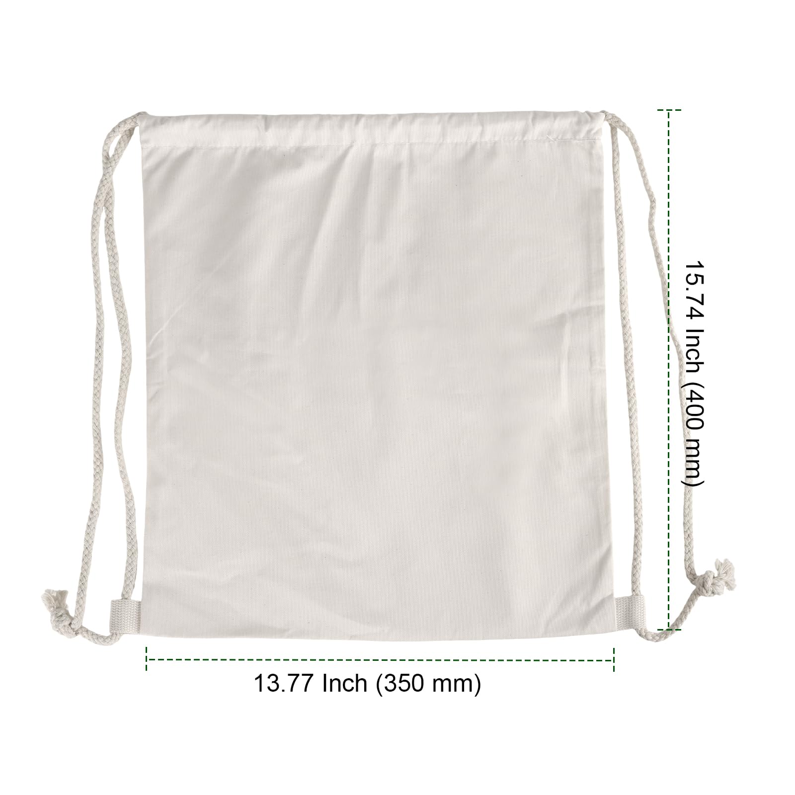 15 Stück Turnbeutel Baumwollrucksack Stoffbeutel zum Bemalen 35 x 40cm, Beige Baumwollbeutel Turnbeutel mit Kordelzug, Sportbeutel Stofftasche Jutebeutel für Reise, Sport