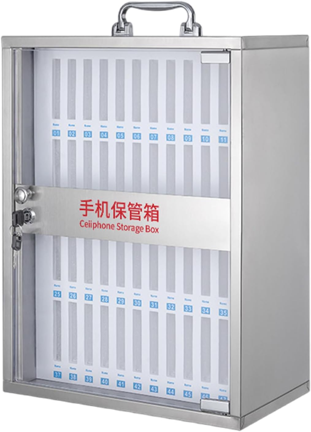 Sturdy Nonrust Steel Wall Mounted Phone Keeper Includes for Individual Belongings Security in Corporate Gym Lockers