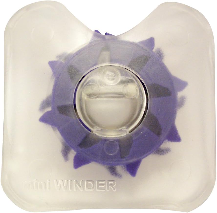 No More Tangled Earphones! Retractable, Spring Loaded, Automatic Earphone Cable Winder - Clear with Purple