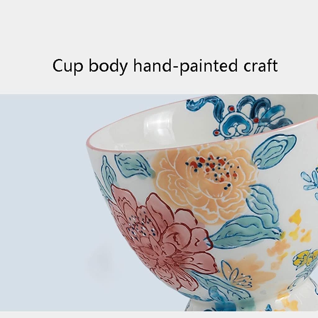 Ceramiczny kubek do kawy, prezent na kubek do kawy, chiński styl, ceramiczne, malowane ręcznie wzory kwiatowe, kubek do kawy, zestaw kubków do kawy,