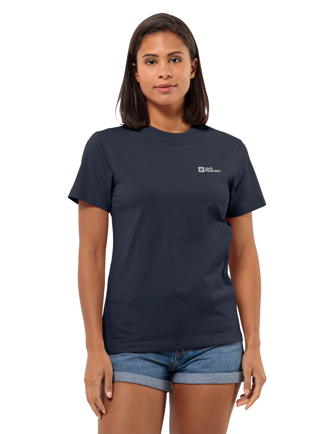 Jack Wolfskin Women's Essential T-Shirt, Night Blue, XS