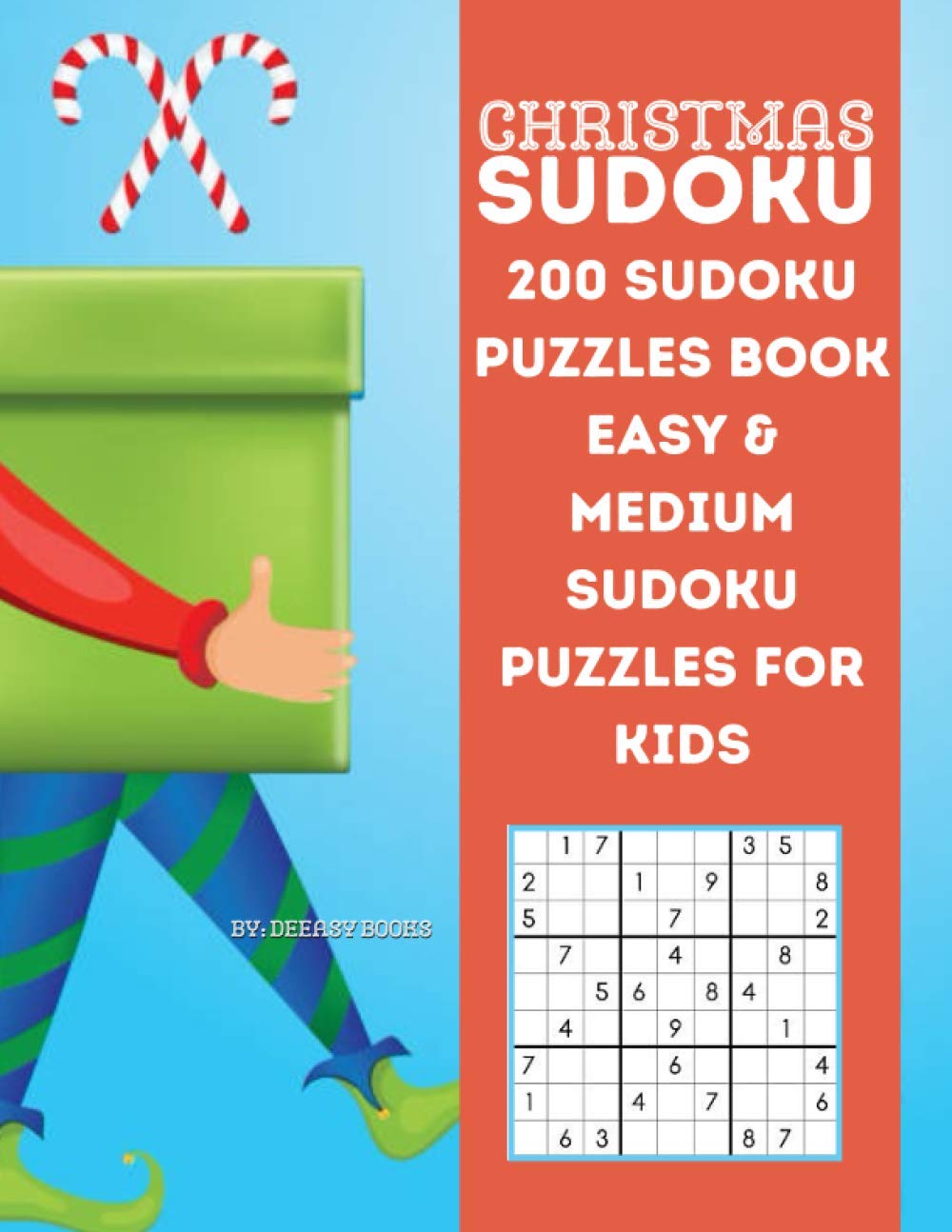 Christmas Sudoku: 200 Sudoku Puzzles Book For Kids- Easy & Medium ,Ages 7-12