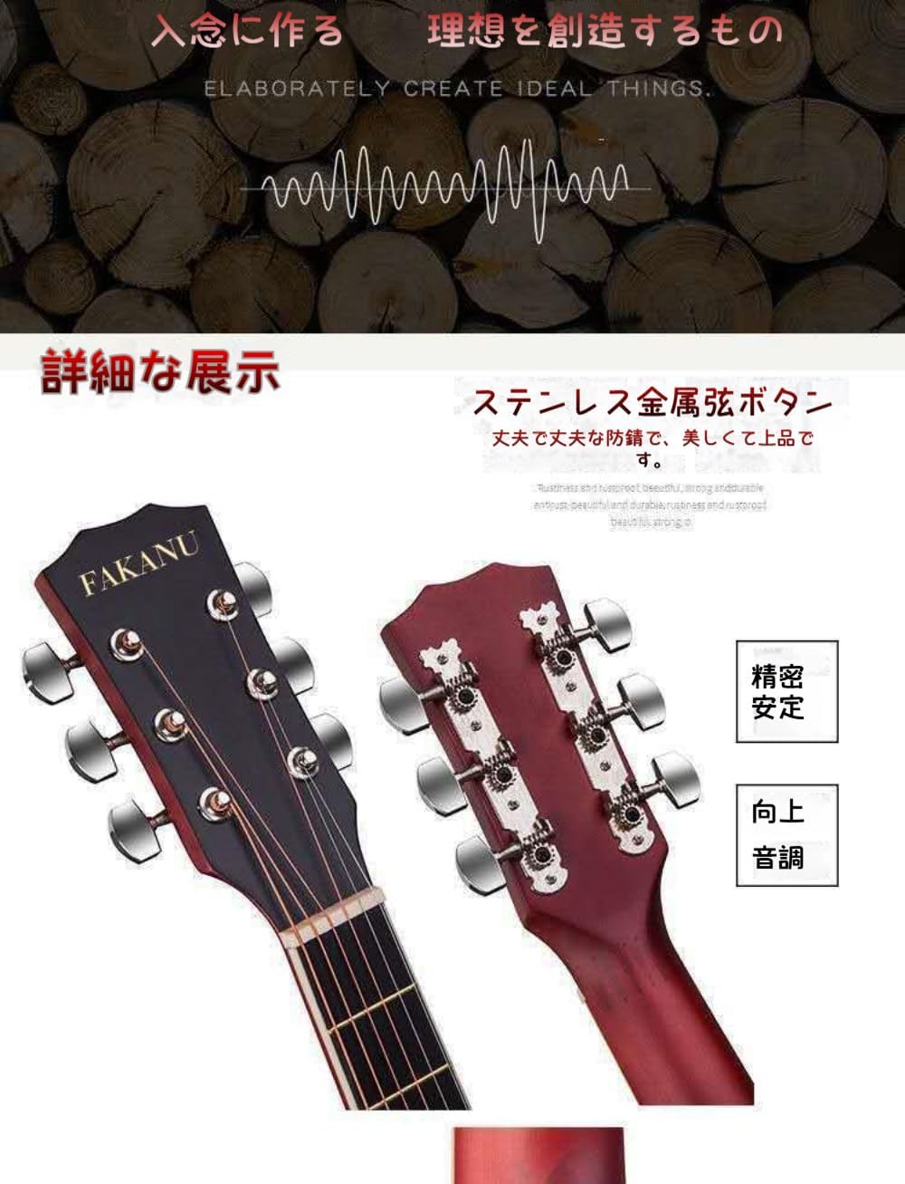 WGM新登場 6文字列の38/40/41インチ女の子のためのアコースティックギタージュニアクラシックギターショー弦楽器クローズノブ正