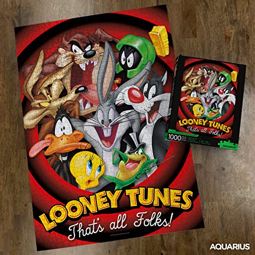 AQUARIUS Looney Tunes Cast Poster That's All Folks Rompecabezas 1000 Piezas miniatura 3
