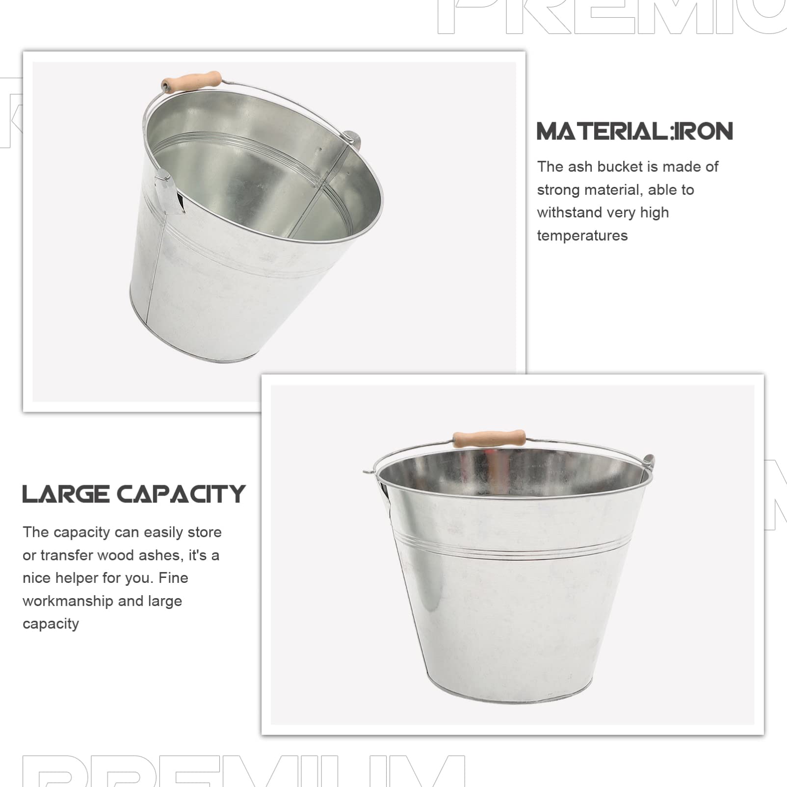 Operitacx Cubo De Ceniza De Chimenea De Metal: Incinerador De Jardín De Hierro, Multipropósito, Incluye Soporte De Almacenamiento, Puerto De Escape, Adecuado Para Templos, Jardines, Balcones