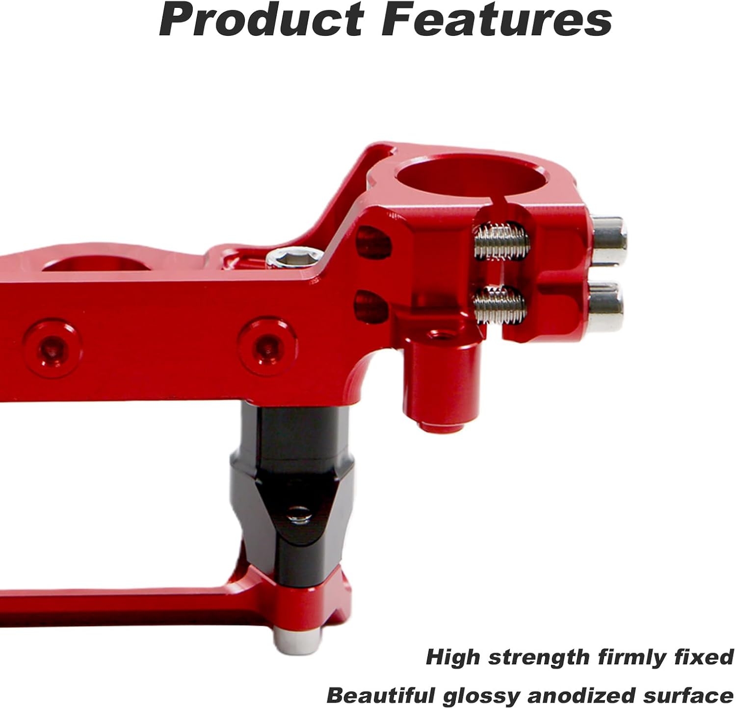 Tree Bar Mount with Handlebar Risers Set Motorcycle Top Triple Clamp 7/8" 22MM for CRF110 CRF110F 2013-2024 CRF125F CRF125FB 2019 2020 2021 2022 2023 2024 CRF 110 F 125F 125FB (Red)