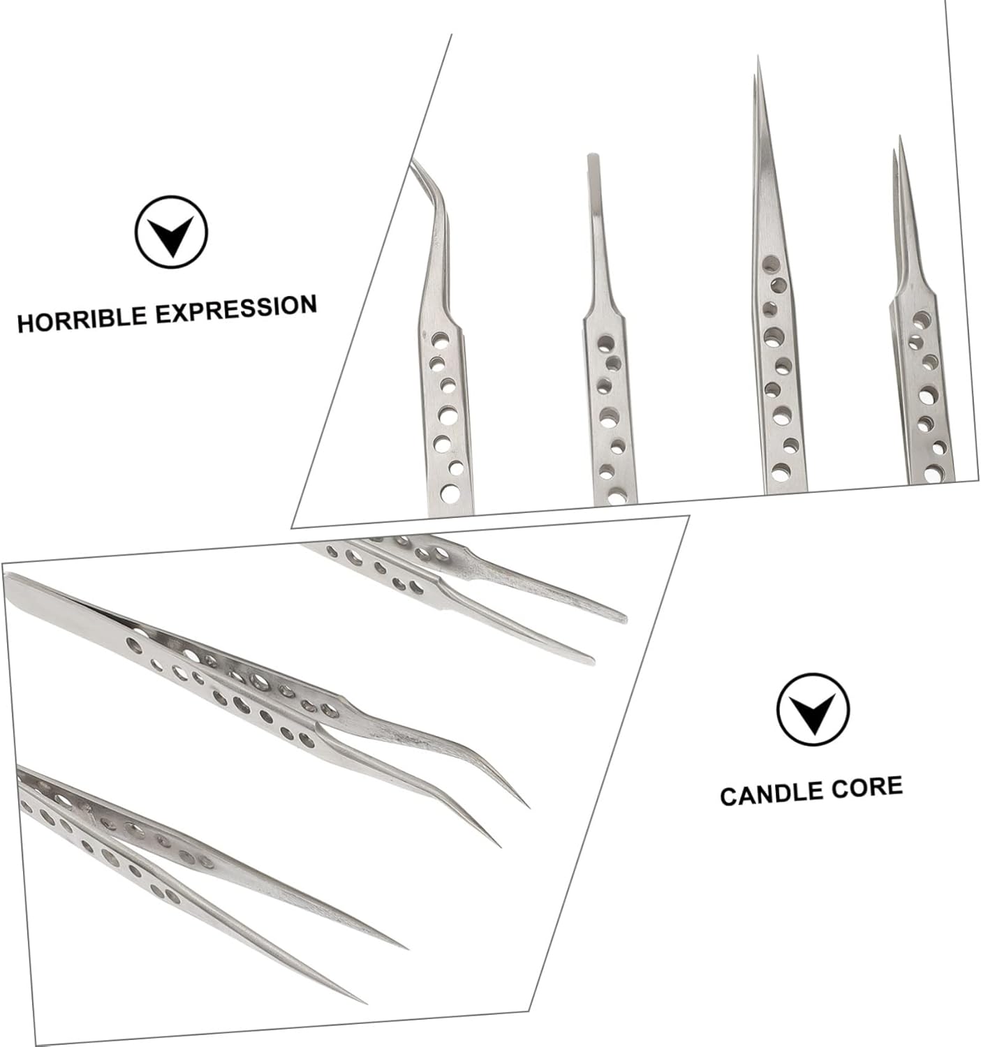 Uonlytech 15pcs Precision Stainless Steel Tweezers for Crafting Electronics Jewelry Making Soldering Laboratory Work Heavy Duty Accurate Efficient