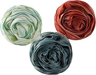 FRCOLOR 3 Pçs Material De Banho De Flores De Banho De Rosas Para Bucha De Banho Feminina Esfoliante Corporal Para As Costas Buchas De Banho Esponja De Flores De Rosa Bolas De Banho Buchas