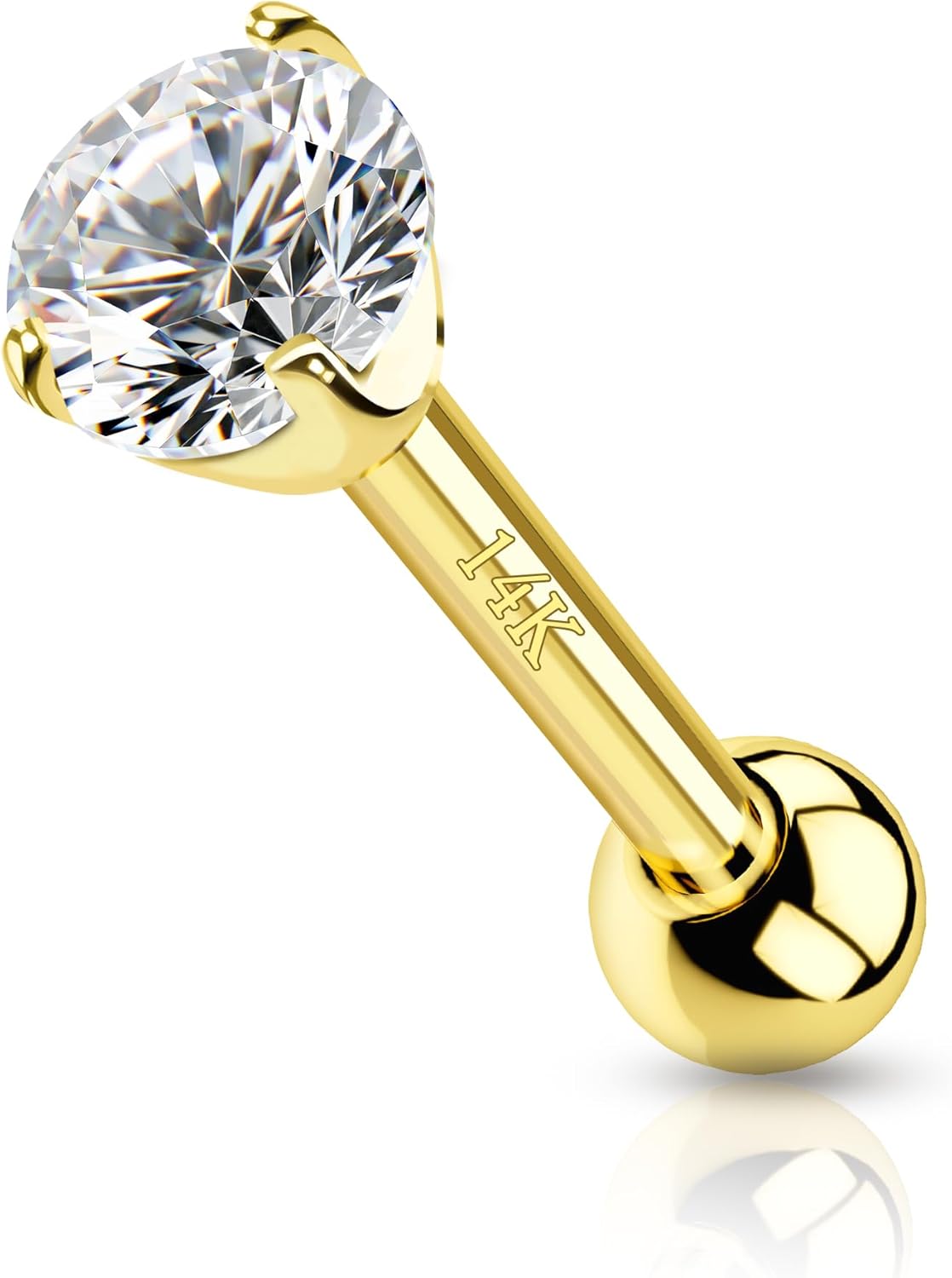 COCHARM 14K Solid Gold Tragus Earring Studs 16g Jordan Ubuy - Main Image